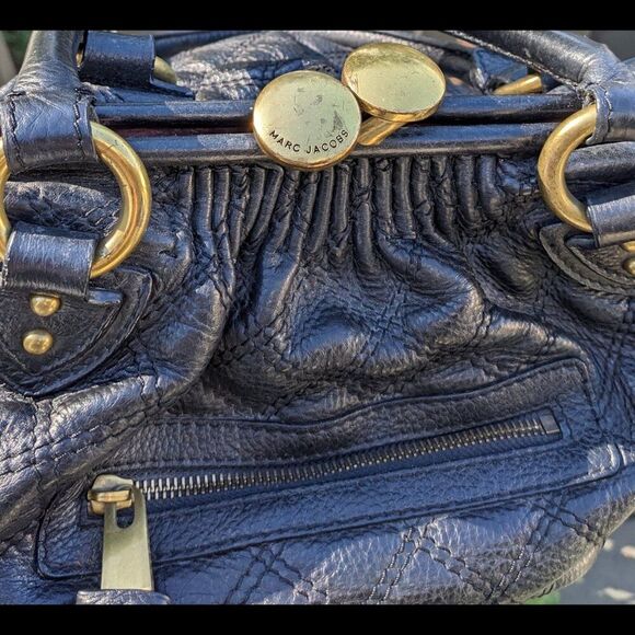 Marc Jacobs 2005 "Stam" Black Quilted Leather Bag, Made in Italy - Picture 12 of 15